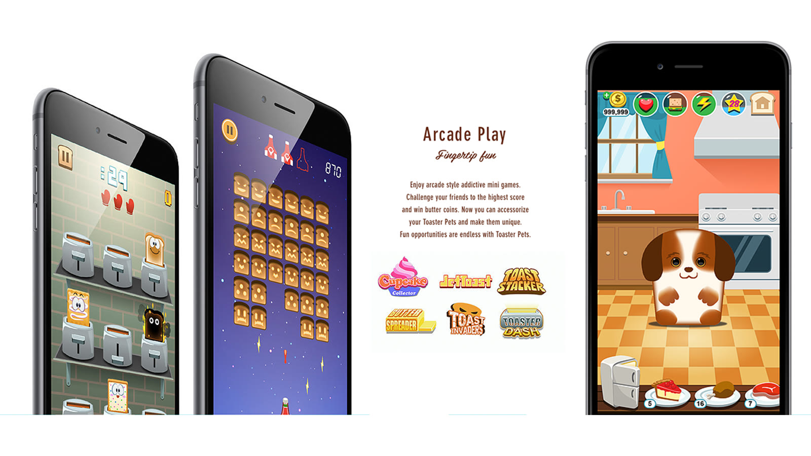 Toaster Pets — A mobile companion app for kids of all ages — care for your pet by exercising in real life, with dozens of mini-games along the way.